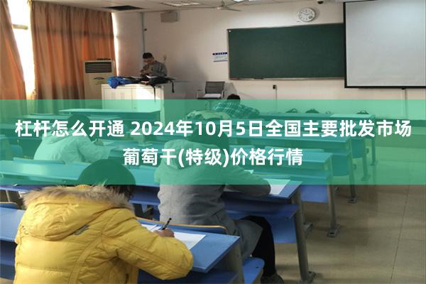 杠杆怎么开通 2024年10月5日全国主要批发市场葡萄干(特级)价格行情