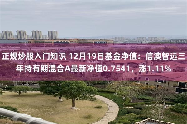 正规炒股入门知识 12月19日基金净值：信澳智远三年持有期混合A最新净值0.7541，涨1.11%